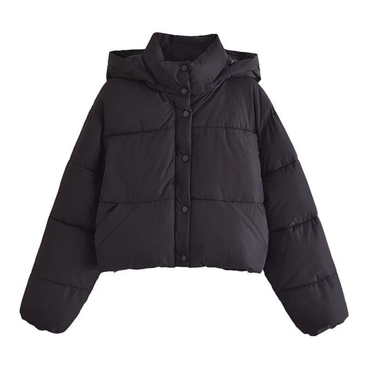 Ruby | Trendy Women's Cropped Puffer Winter Coat with Hood