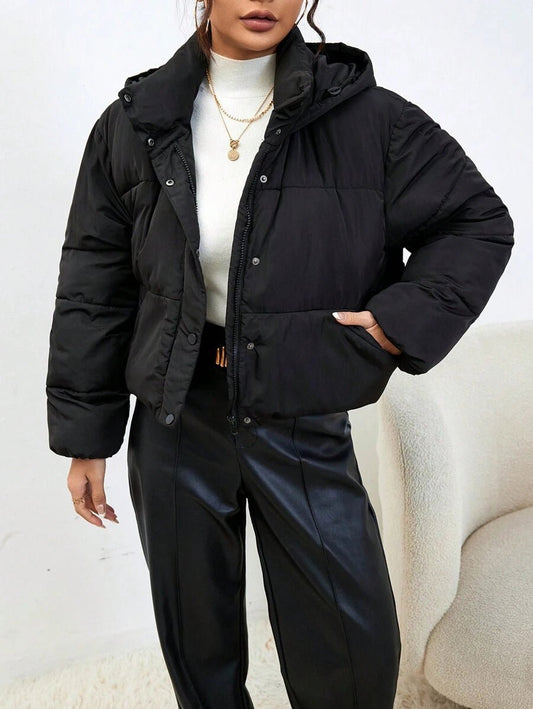 Ruby | Trendy Women's Cropped Puffer Winter Coat with Hood