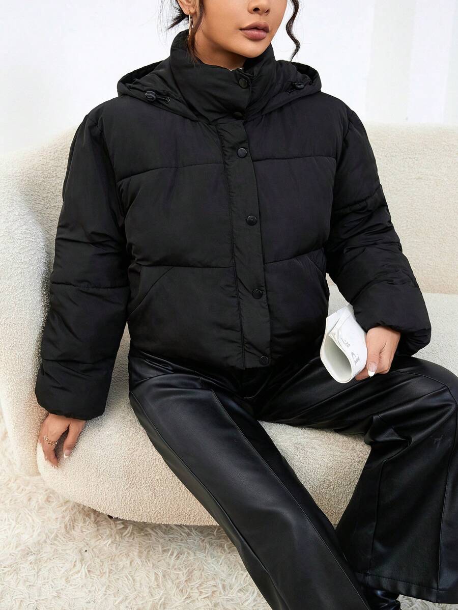 Ruby | Trendy Women's Cropped Puffer Winter Coat with Hood